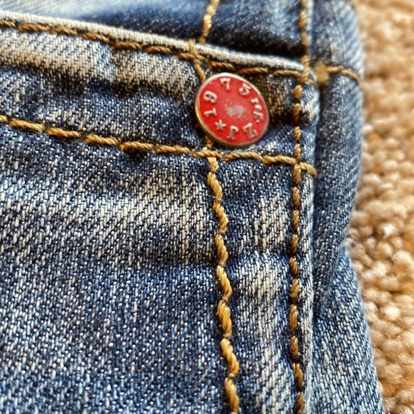 Zara 1975 Loose Fit Straight Low Rise Button Fly Mens Jeans Size W36 L34 TALL - Picture 4 of 16